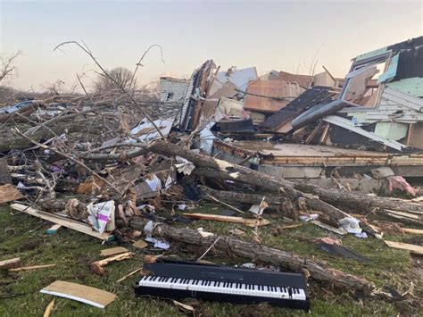 Holcomb declares disaster; views tornado damage • Indiana Capital Chronicle