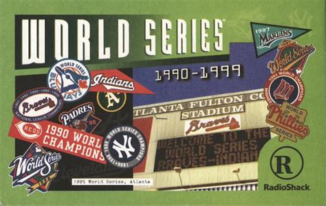 World Series Champions 1990-1999 Baseball Postcard