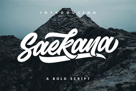 Saekana Script | Script fonts, Script, Script fonts design