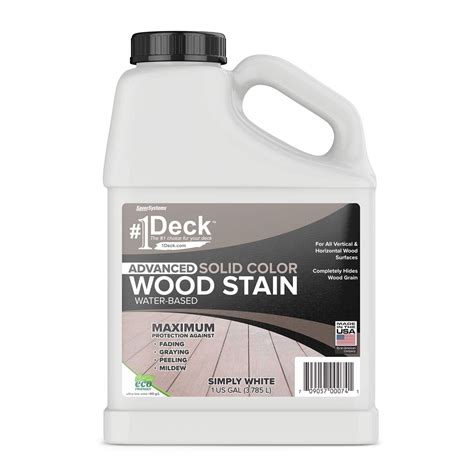 #1 Deck Wood Deck Paint and Sealer - Advanced Solid Color Deck Stain for Decks, Fences, Siding ...