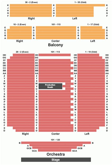 Mayo Arts Center Seating Chart - Center Seating Chart