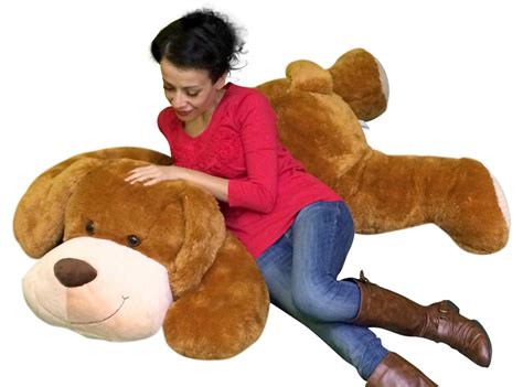 Giant Stuffed Puppy Dog 5 Feet Long Squishy Soft Extremely Large Plush ...