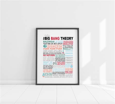 Big Bang Theory TV Show Quotes Poster Funny Quotes and | Etsy