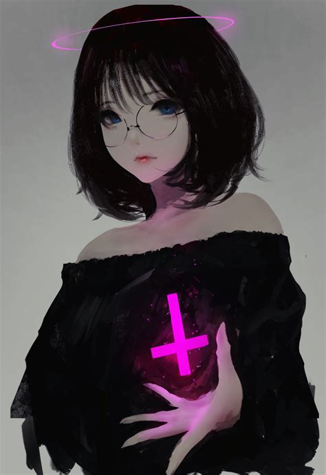 Anime Girl With Glasses Pfp - MAXIPX