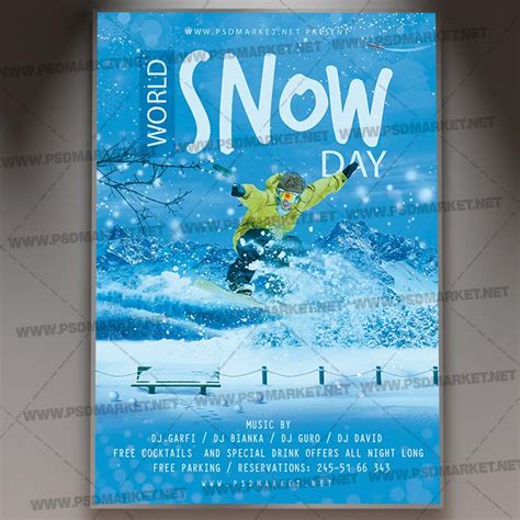 World Snow Day Template Flyer PSD | PSDmarket