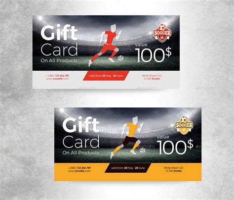 Soccer Gift Card by Arkadio | GraphicRiver