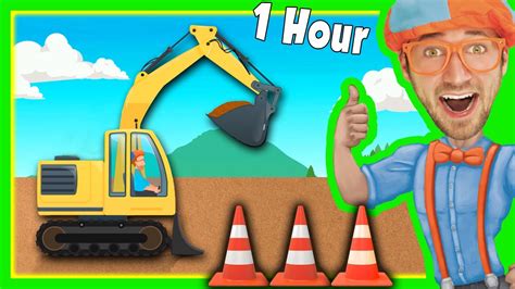 Diggers for Children with Blippi and More | 1 Hour Long! - YouTube