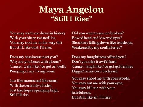 Image result for still i rise maya angelou | Still i rise, Still i rise poem, Maya angelou