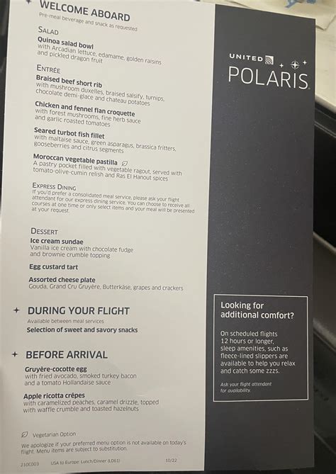 Polaris menu EWR-CDG : r/unitedairlines