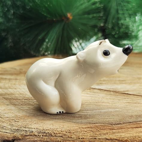 figurine polar bear porcelain, statuette, polar white bear s - Inspire ...