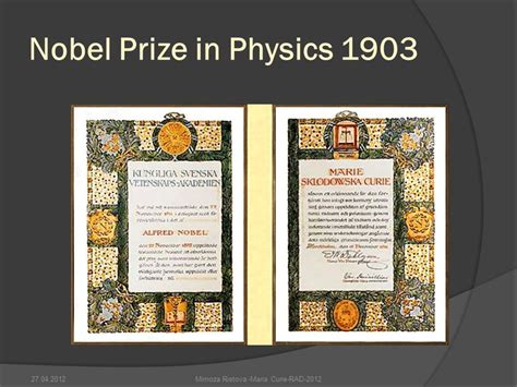 Marie Curie Nobel Prize Diploma