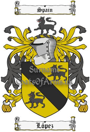 López (Spanish) Coat of Arms (Family Crest) Image Download