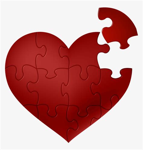 Heart Puzzle Png Png Library Download - Heart Puzzle Piece Svg ...