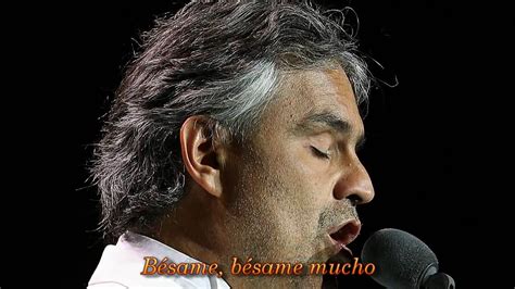 Andrea Bocelli Besame Mucho with Lyrics HD - YouTube