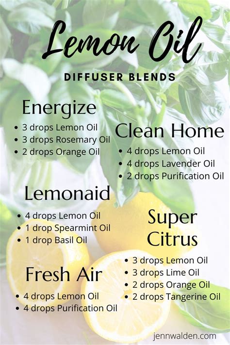 Lemon Essential Oil Diffuser Blends | Essential oil diffuser blends ...