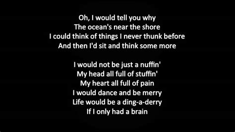 If I Only Had a Brain (Karaoke) - YouTube