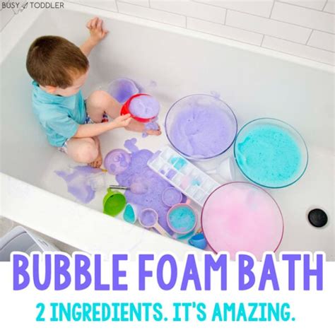 Bubble Foam Bath: A Sensory Activity - Busy Toddler