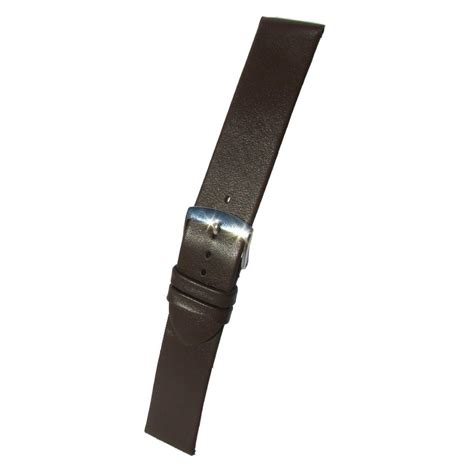 Brown Leather Watch Band for Slim and Ultra-thin Watches