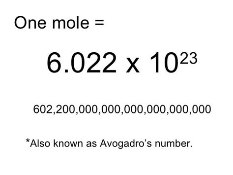 Mole intro and molar mass