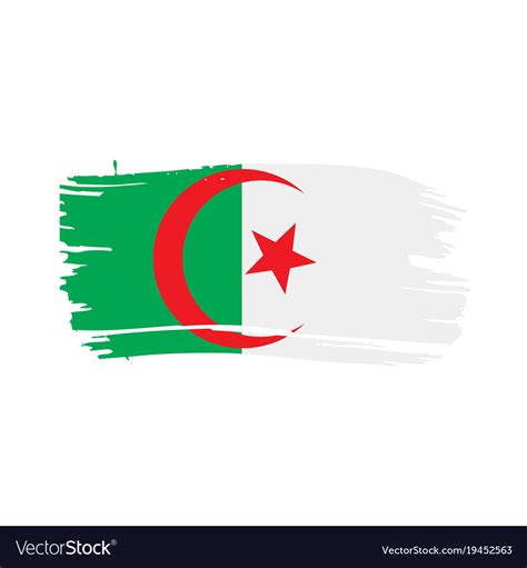 Algeria flag Royalty Free Vector Image - VectorStock