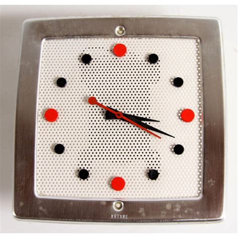 Vintage Mid Century Modern Nutone Wall Clock & Doorbell Chime | Chairish