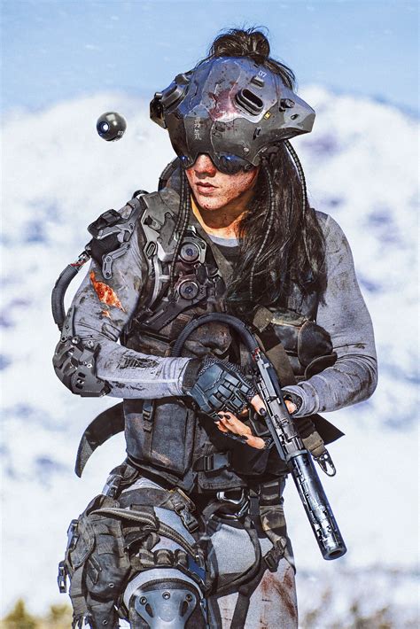 Wallpaper : Abrar Khan, futuristic, soldier, women, robot, cyborg, digital art, concept art ...