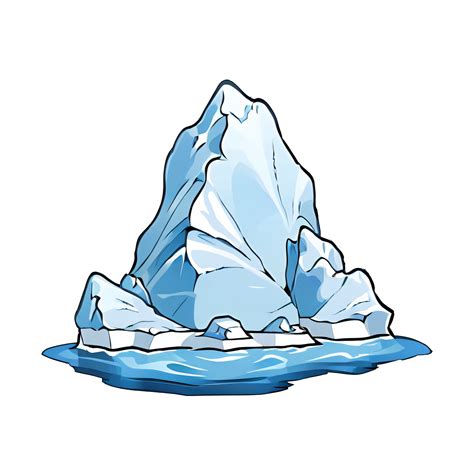 Iceberg Hand Drawn Cartoon Style Illustration AI Generated 32187495 PNG