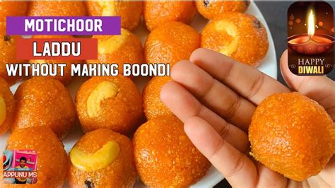 Motichoor Ladoo Dewali Recipe 4 | How to make motichur laddu without ...