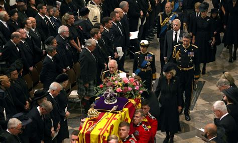 Queen’s Funeral Procession: William, Harry, More Walk Behind Coffin