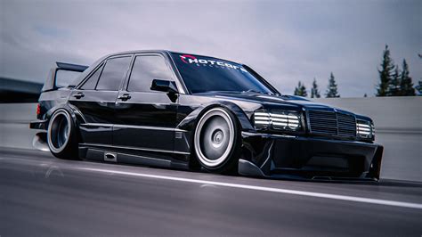 Hotcars Render 1990 Mercedes Benz 190E EvoII Restomod Render