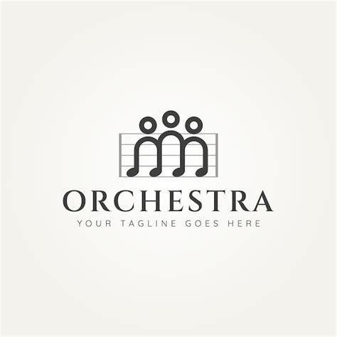 Orchestra semplice logo minimalista gruppo di orchestra di musicisti ...