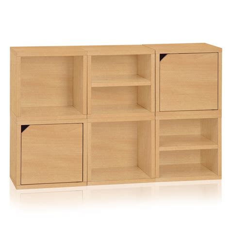 Way Basics Eco Stackable Connect Storage Unit-Finish:Natural,Type:6 Cube - Walmart.com