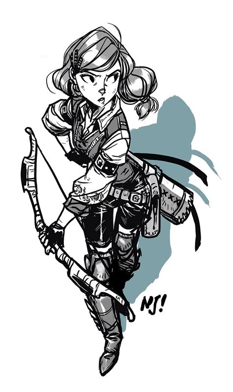 Female Archer by njay on deviantART | Character art, Character design, Character drawing