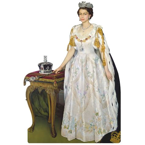 10529 Queen Elizabeth II Coronation Robes 1950s Cardboard Cutout Standee Standup | eBay ...