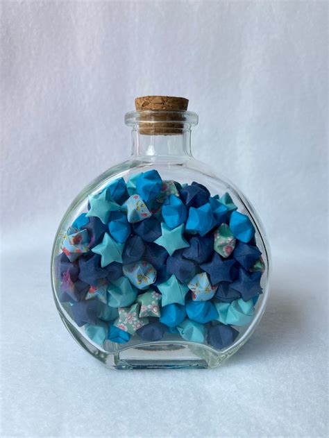 Origami Lucky Stars in a Jar 150 Stars Rainbow Display - Etsy UK