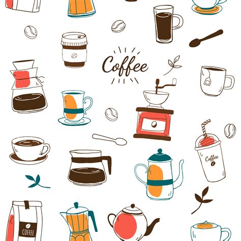 Coffee house and cafe patterned background vector - Download Free Vectors, Clipart Graphics ...