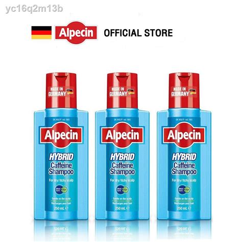 ALPECIN HYBRID CAFFEINE SHAMPOO x 3 อัลเปซิน ไฮบริด คาเฟอีน แชมพู แชมพู ...