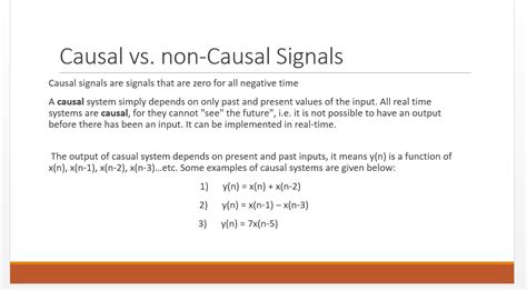 Can a causal system generate a non-causal signal or vice versa ...