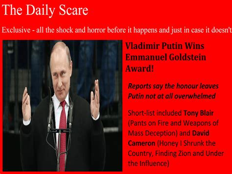 The Daily Scare: Vladimir Putin Wins Emmanuel Goldstein Award!