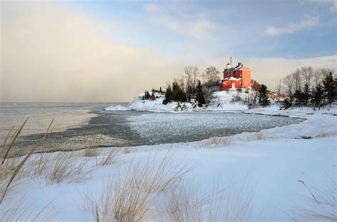 Winter at the Marquette Harbor Lighthouse | Michigan Nature Photos by Greg Kretovic