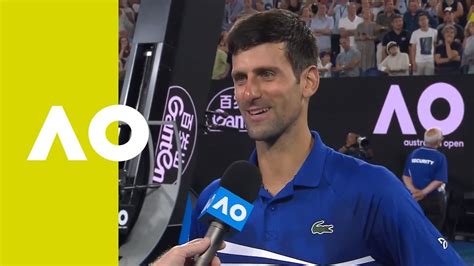 Novak Djokovic on-court interview (SF) | Australian Open 2019 - YouTube