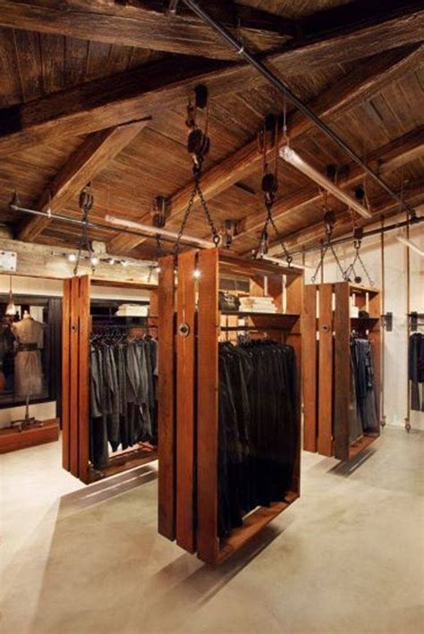 Nice Looking Wooden Clothes Showcase Display Rack For Hanging Retail ...