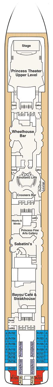 Island Princess Deck plan & cabin plan