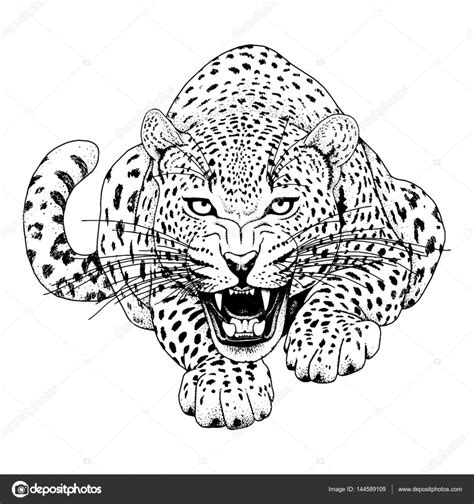 Leopard face tattoo ,Vector illustration, print — Stock Vector ...