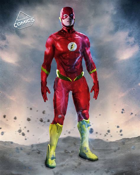 Ezra Miller Flash new suit by SavageComics on DeviantArt