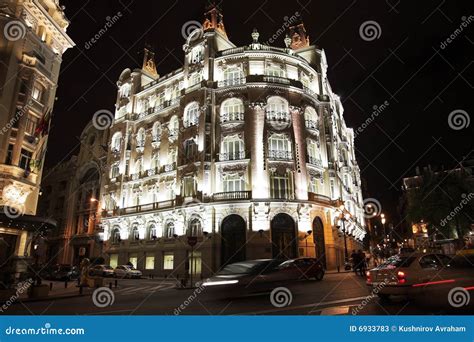 Night Madrid. stock image. Image of culture, illumination - 6933783