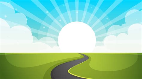 Road illustration. Cartoon paper landscape. 556988 Vector Art at Vecteezy