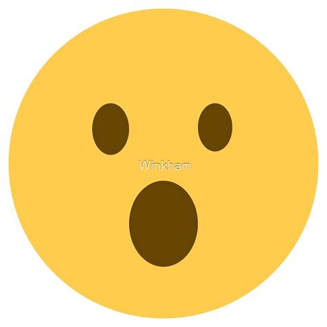 "face with open mouth emoji" by Winkham | Redbubble