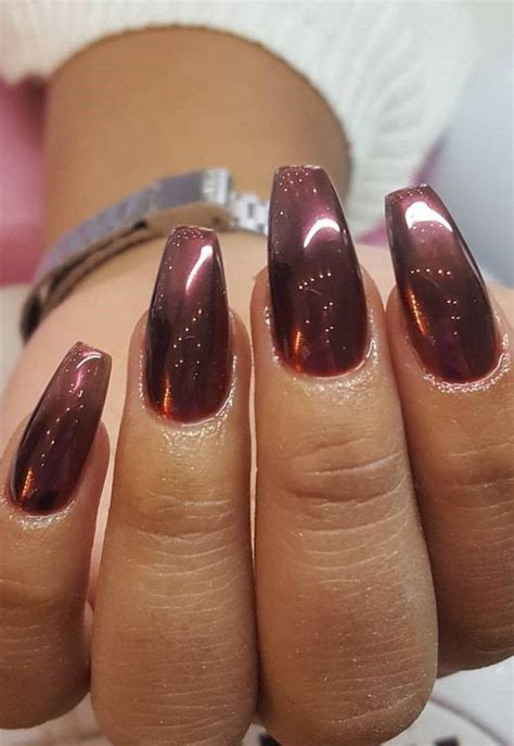 Gorgeous Metallic Nail Art Designs to Try Now | Metallic nail art, Metallic nails, Red nail art