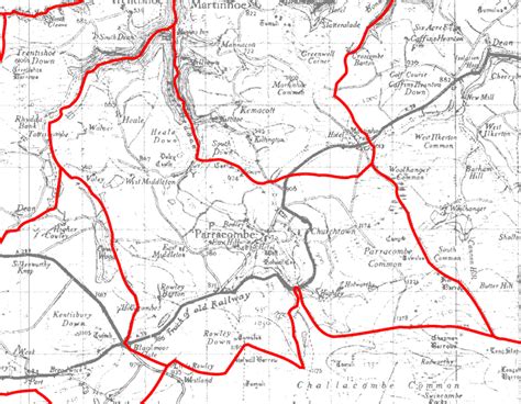 GENUKI: Parracombe Parish Boundaries, Devon